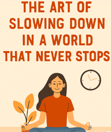 art of slowing down